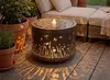 Gartenbrunnen mit LED Beleuchtung aus Metall runder Produktbild-Vorschau 4