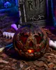 Verrotteter Halloween Kürbis mit Strunk und LED Beleuchtung Produktbild-Vorschau 4
