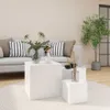 Tavolini 3 pezzi in legno bianco Anteprima dell’immagine prodotto 9