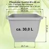 MePla - Set - Pflanzkübel Quadrat 40x40 + Untersetzer 34x34 Produktbild-Vorschau 2