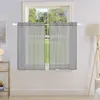 2er Set Gardine Wasserdicht Halbtransparent, Gardine Kurz Produktbild-Vorschau 5