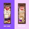 A collage showing two different packaging designs for the same product, labeled 'OLD LOOK' and 'NEW LOOK'. Produktbild-Vorschau