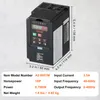 VEVOR frekvenčný menič VFD 1 hp, 0,75 kW, 3,5 A, 1 alebo Náhľad obrázku produktu 7
