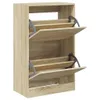 vidaXL Botník Sonoma dub 60x34x96,5 cm Materiál na bázi Náhled obrázku produktu 1