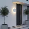 Lindby LED-Außenwandlampe Selinel, weiß, Ø 23 cm, Produktbild-Vorschau 3