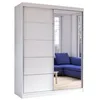 Schwebetürenschrank Kleiderschrank Schrank 150 cm Weiß/Weiß Produktbild-Vorschau 9