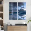 DEQORI Glasbild Echtglas 4x50x50 cm 'Leuchtturm im Produktbild-Vorschau 3