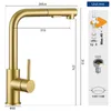 Küchenarmatur Edelstahl 304 Gold gebürstet 400mm Produktbild-Vorschau 10
