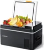 A black KROAK portable refrigerator filled with various fruits, with the lid open. Produktbild-Vorschau