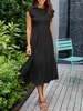 ASKSA Femme Elégante Robe Maxi Ligne A Swing Boho Manches Voir les images du produit 2