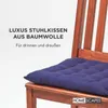 HOMESCAPES 6er Set Stuhlkissen 40x40 cm dunkelblau – Produktbild-Vorschau 2