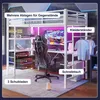 A loft bed with a desk and storage, set up in a modern bedroom with gaming-themed decor. Podgląd zdjęcia produktu