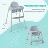 COSTWAY 4 in 1 Babyhochstuhl aus PP & Edelstahl, Hochstuhl Produktbild-Vorschau 5
