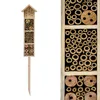 Holz Insektenhotel mit Erdspieß - H 78 cm - Insektenhaus Produktbild-Vorschau 4