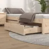 vidaXL Zásuvky na postel 2 ks. Masivní borovicové dřevo Náhled obrázku produktu 2
