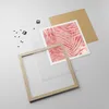 Gerahmtes Poster - Rahmen in heller Eiche - Rosa Blätter Produktbild-Vorschau 4
