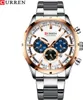 A close-up studio shot of a CURREN chronograph watch. Produktbild-Vorschau