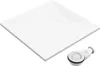 SMC Duschwanne 80x80cm weiß Steinoptik mit Ablaufgarnitur Produktbild-Vorschau 1