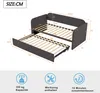 A diagram showing the dimensions of a pull-out bed. Anteprima dell’immagine prodotto