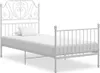 vidaXL Struttura letto in metallo bianco 90x200 cm Anteprima dell’immagine prodotto 6