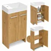 Keramikwaschbecken mit Unterschrank 40 cm stehend Eiche Produktbild-Vorschau 14