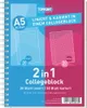 Duo Collegeblock DIN A5 50 Bl. kariert 30 Bl liniert Produktbild-Vorschau 1