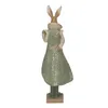Clayre & Eef Figurine Lapin 11x8x33 cm Vert Polyrésine Voir les images du produit 4
