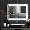 LED zrcadlo do koupelny HOMCOM, protizamlžovací vložka, 3 Náhled obrázku produktu 2