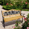 Akord Panca Da Giardino Rosa/Nera/Legno Naturale 125X52X76 Anteprima dell’immagine prodotto 13