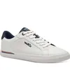 A white sneaker with navy and brown accents is shown against a white background. Podgląd zdjęcia produktu