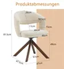 Lot de 2 chaises pivotantes rétro, en velours côtelé blanc Voir les images du produit 8