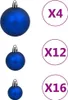 Three blue Christmas ornaments of varying sizes are displayed against a white background, with accompanying text indicating quantities. Náhled obrázku produktu