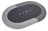 Tappeto assorbente da bagno 40 x 60 cm ovale, grigio Anteprima dell’immagine prodotto 2