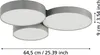 Led plafonnière Barbano-Z 3-lichts - grijs Productafbeelding-voorbeeld 4