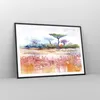 Gerahmtes Poster - Schwarzer Rahmen - Aquarell Savanne Produktbild-Vorschau 8