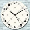 Wanduhr aus Glas Rund fi 30 Diamanten grau weiß Quarz Deko Produktbild-Vorschau 1
