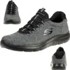 A collage of three views of a pair of Skechers sneakers. Produktbild-Vorschau