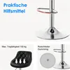 2er Set Barhocker Höhenverstellbar Drehbar Barstuhl Küche Produktbild-Vorschau 5