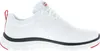A side view of a white Skechers sneaker with black and red accents. Produktbild-Vorschau