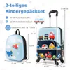COSTWAY 2tlg Kinderkoffer + Rucksack, Kindertrolley aus Produktbild-Vorschau 3