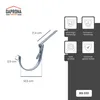 DAPRONA Rinneneisen verstellbar, Rinnenhalter Silber RG 333 Produktbild-Vorschau 2