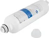 A white water filter with a blue label and some text on it, placed on a white background. A white cap is placed next to the filter. Anteprima dell’immagine prodotto