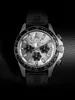A close-up studio shot of a men's chronograph watch against a dark, textured background. Produktbild-Vorschau