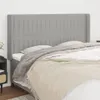 vidaXL Kopfteil mit Ohren Hellgrau 203x16x118/128 cm Stoff Produktbild-Vorschau 2
