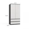 Armadio da ingresso 90 cm TAAVI - antracite / bianco Anteprima dell’immagine prodotto 2