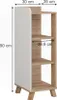 Midischrank Vicco Karen Sonoma/Weiß 30 x 90 cm mit 4 Produktbild-Vorschau 2