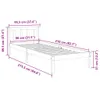 vidaXL Lit en bois massif extra-long sans matelas blanc Voir les images du produit 8