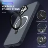 A dark background with a phone case and promotional text. Produktbild-Vorschau