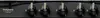 A close-up view of the control panel of a Hotpoint Ariston gas hob, showing five black control knobs with gold accents and flame symbols. Voir les images du produit