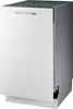 A white dishwasher with a silver handle and a green top. Anteprima dell’immagine prodotto